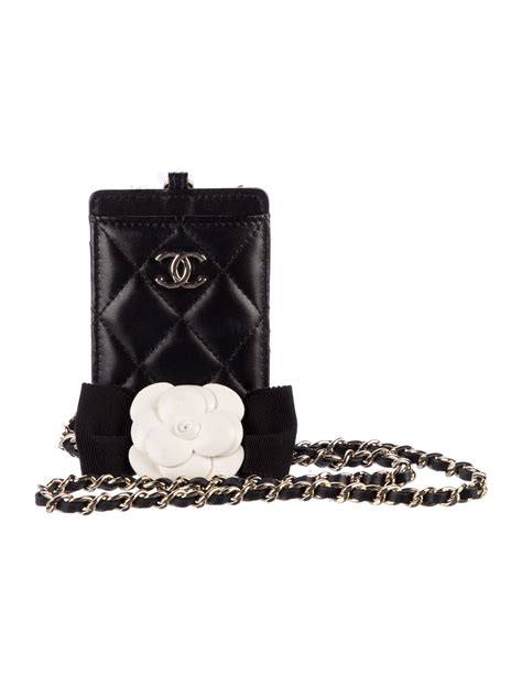 chanel black camellia card holder|Chanel Quilted Camellia Bow Card Holder On Chain .